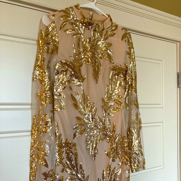 Sequined Long Sleeve Dress - Picture 1 of 4